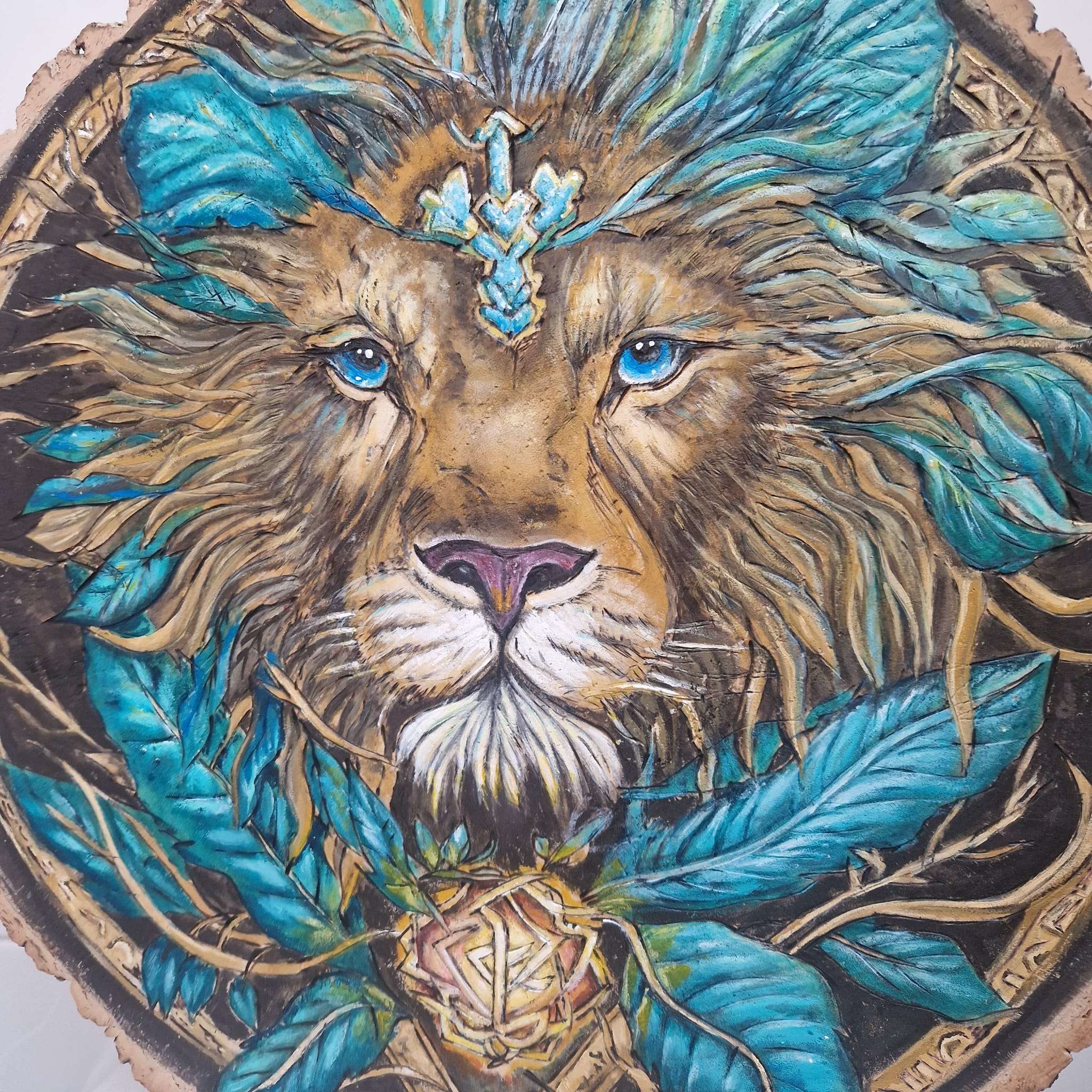 Folk art hand crafted necklaces and pyrography